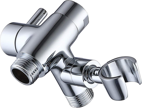 G-Promise Solid Metal Shower Head Diverter with Holder 3-Way