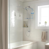 G-Promise All Metal Shower Diverter with 13.5 Inch Extended Holder(Chrome)